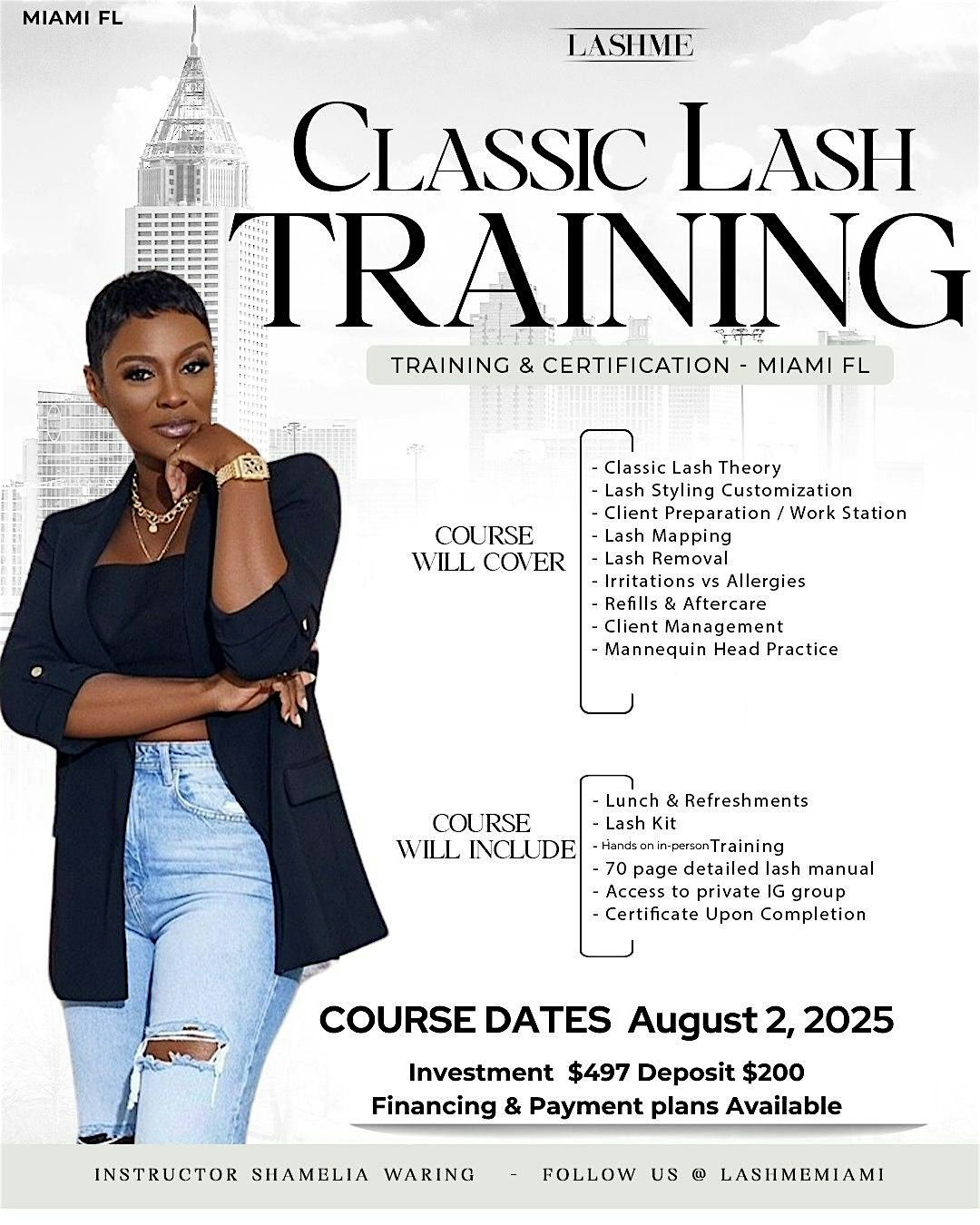 Miami Beginner Lash Training + Certification, 2 August | Event in Miami | AllEvents