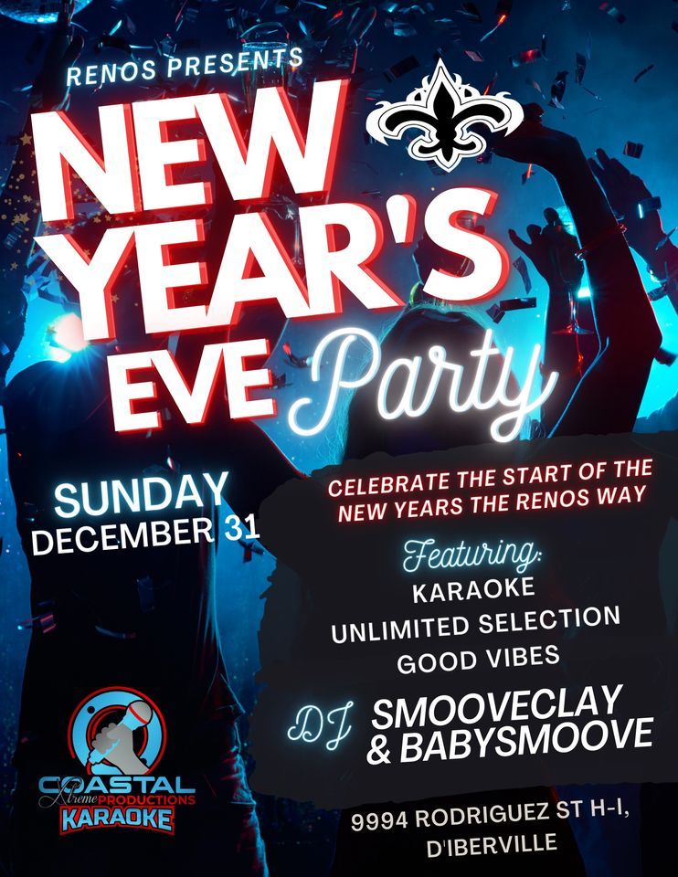 Renos New Years Eve Party, Reno's Sports Pub, D'iberville, December 31