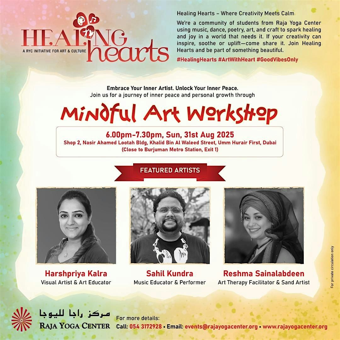 Mindful Art Workshop - Healing Hearts, 31 August | Event in Dubai | AllEvents
