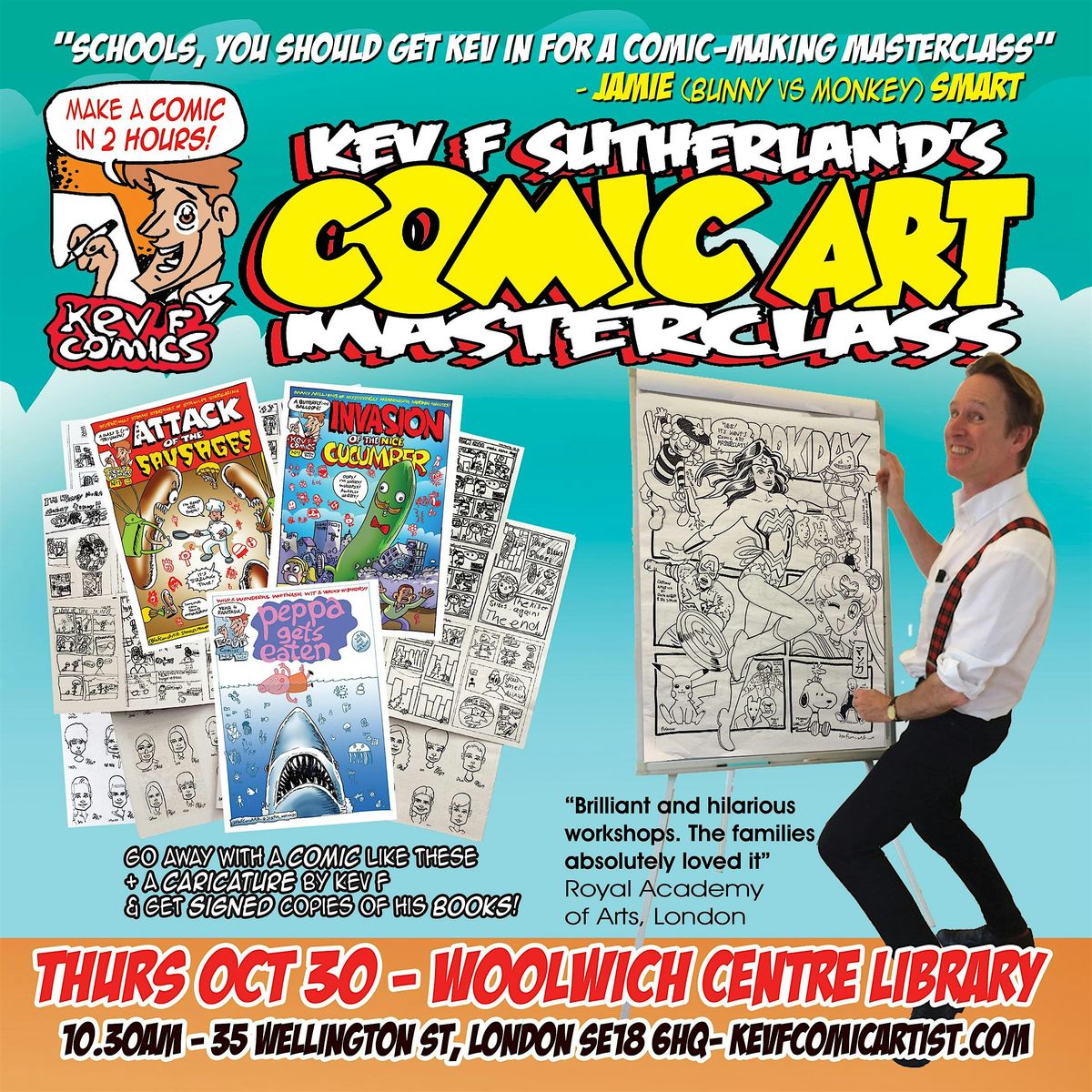 Kev F's Comic Art Masterclass - Woolwich Library, 30 October | Event in London | AllEvents
