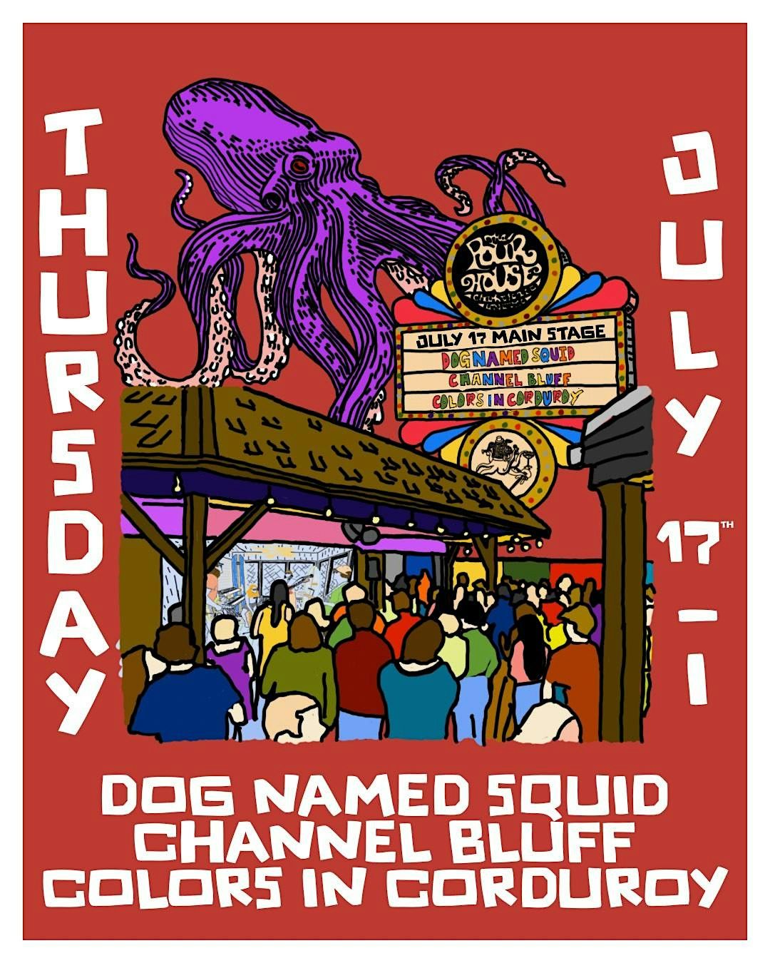 Dog Named Squid + Colors in Corduroy + Channel Bluff, 17 July | Event in Charleston Pour House | AllEvents