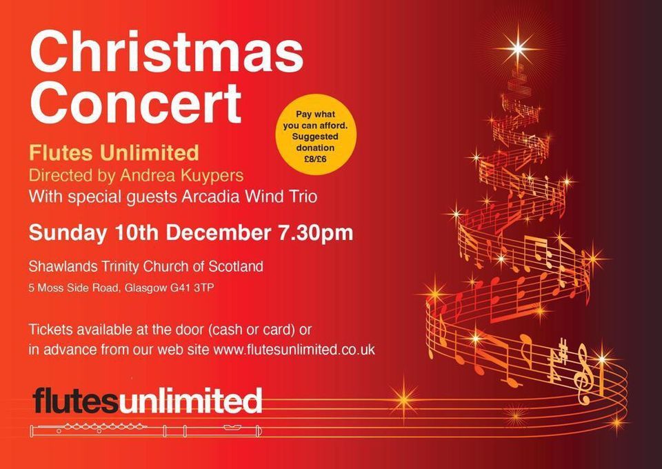 Flutes Unlimited Christmas Concert, Shawlands Trinity Church, Glasgow