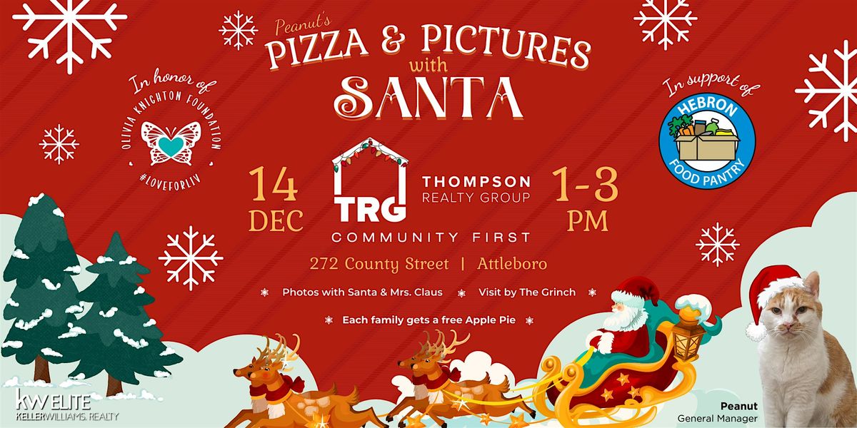 Peanut's Pizza & Pictures with Santa, 14 December | Event in Attleboro | AllEvents
