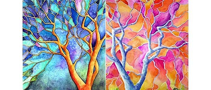 Stained Glass Trees  in Watercolors with Phyllis Gubins, 7 June | Event in Ventura | AllEvents