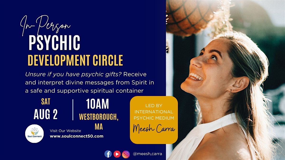 IN-PERSON Psychic Development Circle: From Intuition to Spirit Connection, 2 August | Event in Westborough