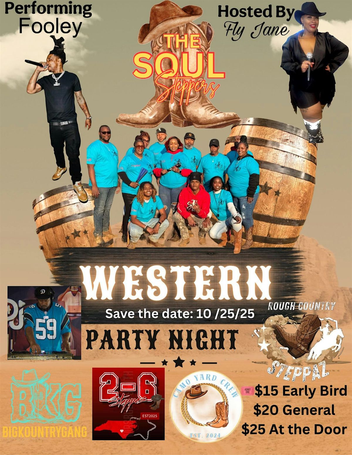 The Soul Steppers Western Party Night, 25 October | Event in Wadesboro | AllEvents
