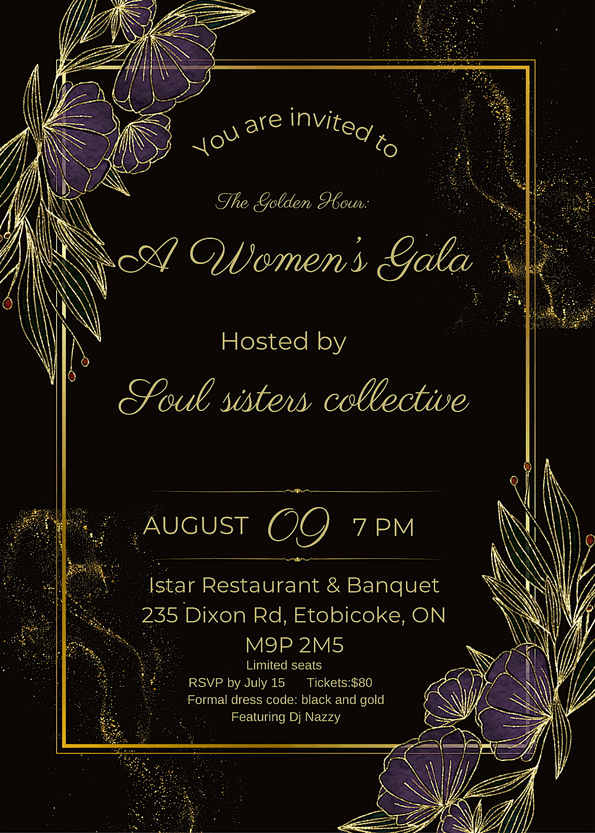 The golden hour: A women’s gala, 9 August | Event in Toronto | AllEvents