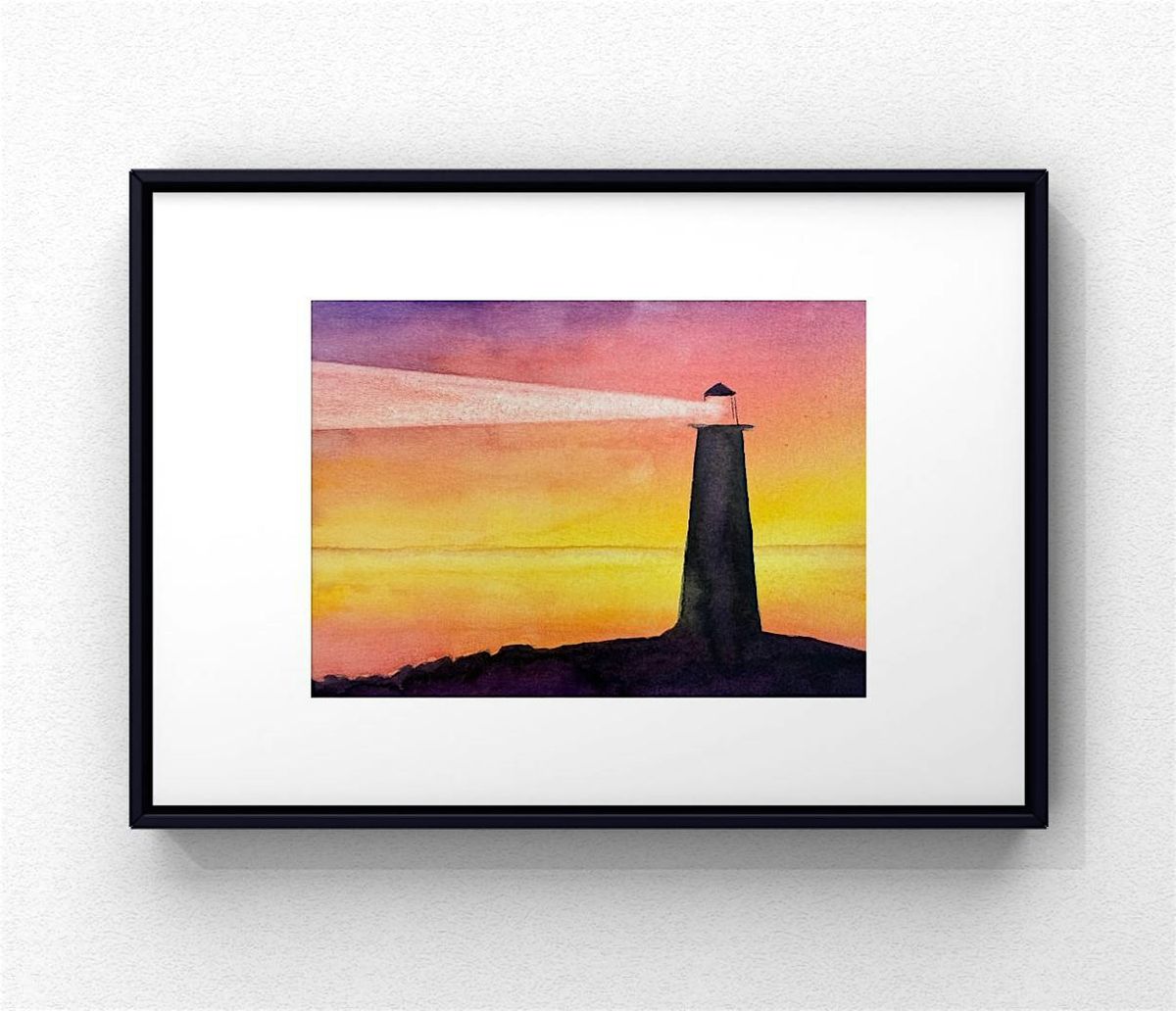 Lighthouse Sunset in Watercolor, 29 August | Event in Orlando | AllEvents