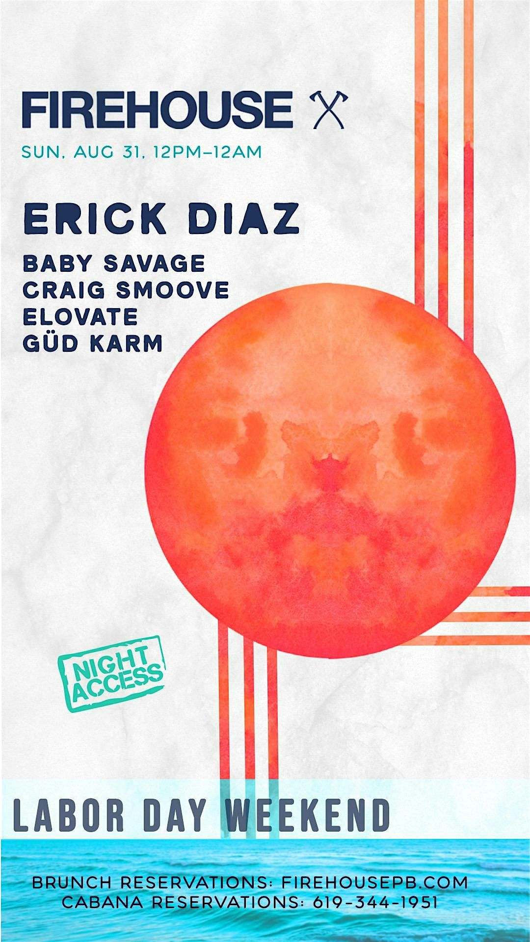 Firehouse Sundays • ERICK DIAZ, GÜD KARM, ELOVATE + More • Aug 31st, 31 August | Event in San Diego | AllEvents