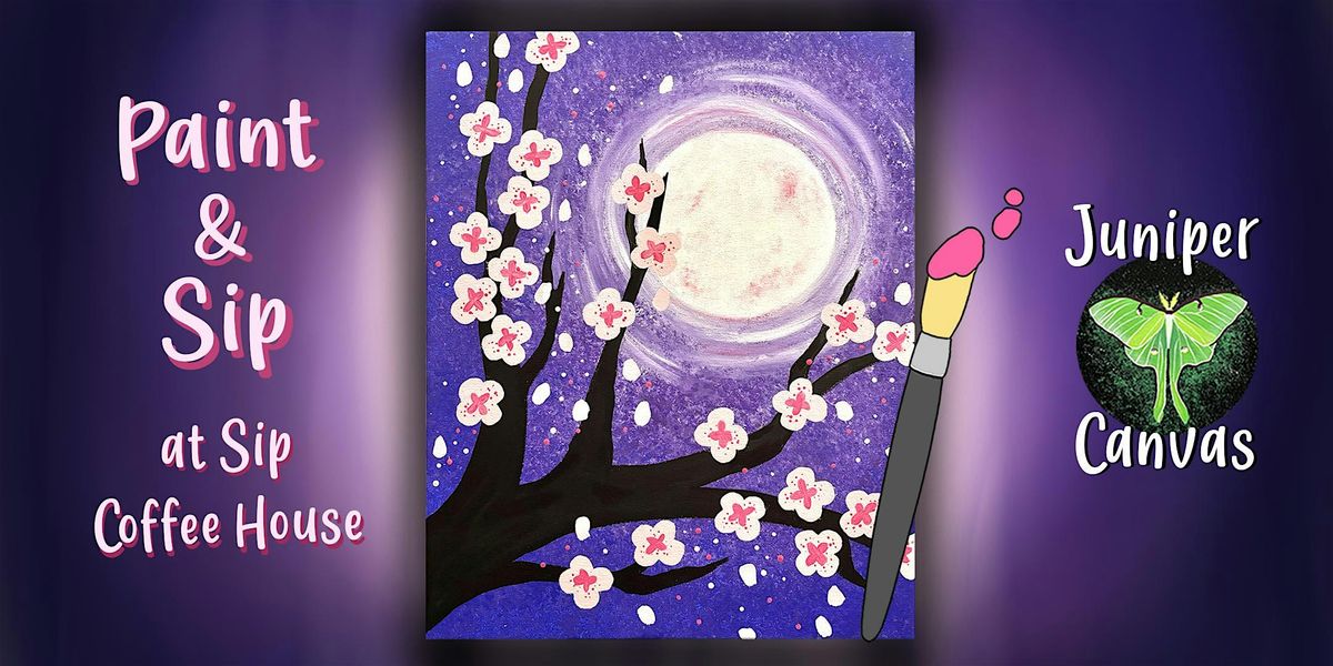 Paint & Sip at Sip Coffee House 2 in Highland: Moonlit Blossoms, 18 August | Event in Highland | AllEvents