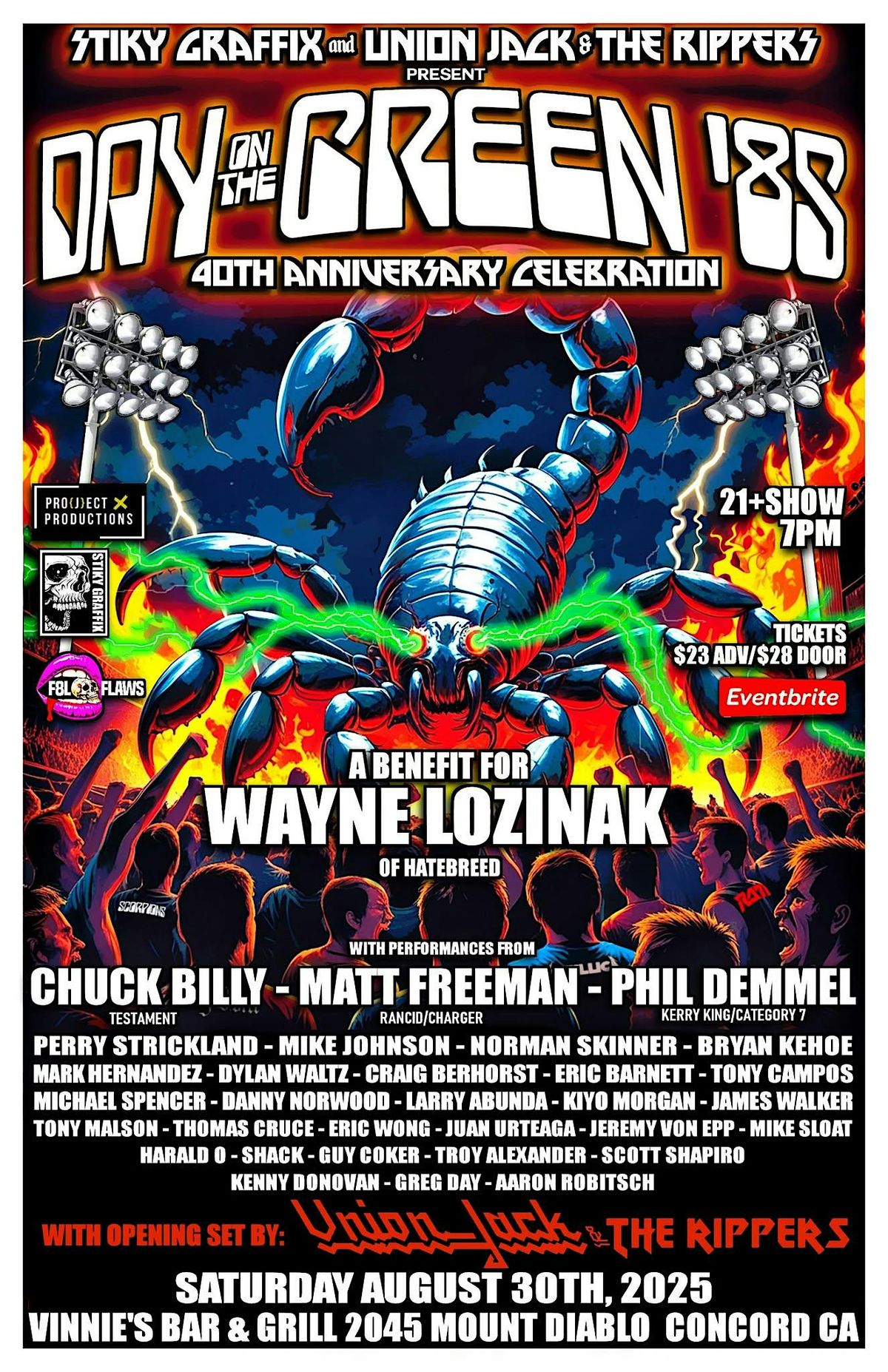 DAY ON THE GREEN '85 40th CELEBRATION - A BENEFIT FOR WAYNE LOZINAK, 30 August | Event in Concord | AllEvents