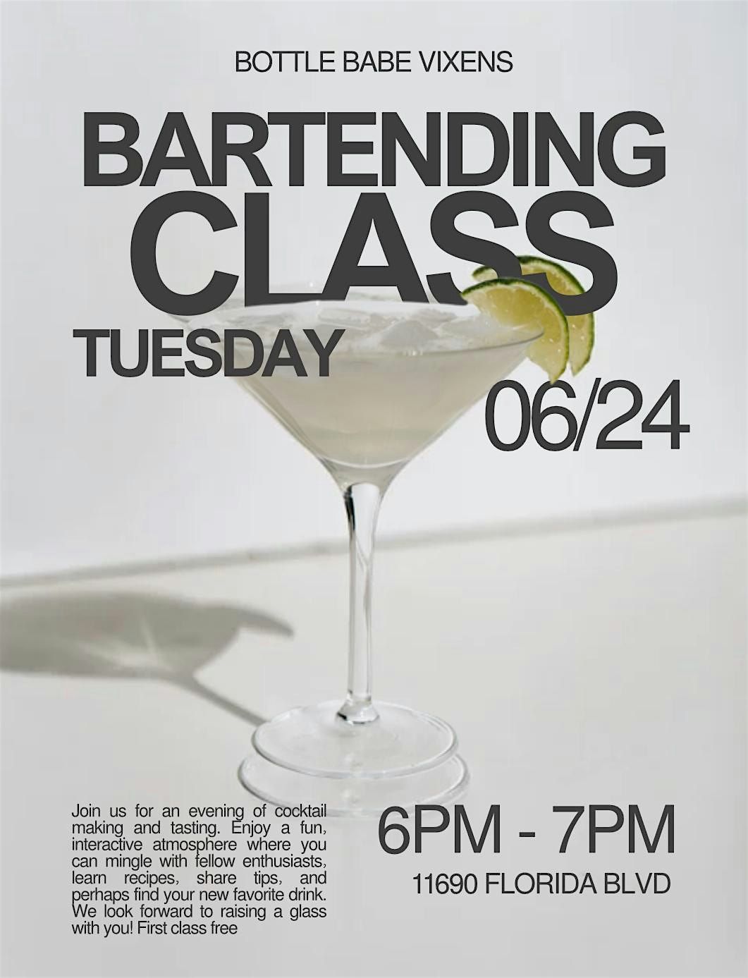 Bartending Class, 24 June | Event in Baton Rouge | AllEvents