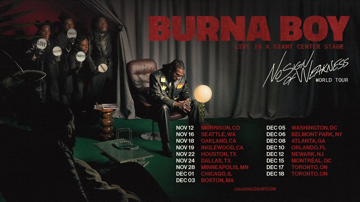 Burna Boy Boston Tickets, 3 December | Event in Boston | AllEvents