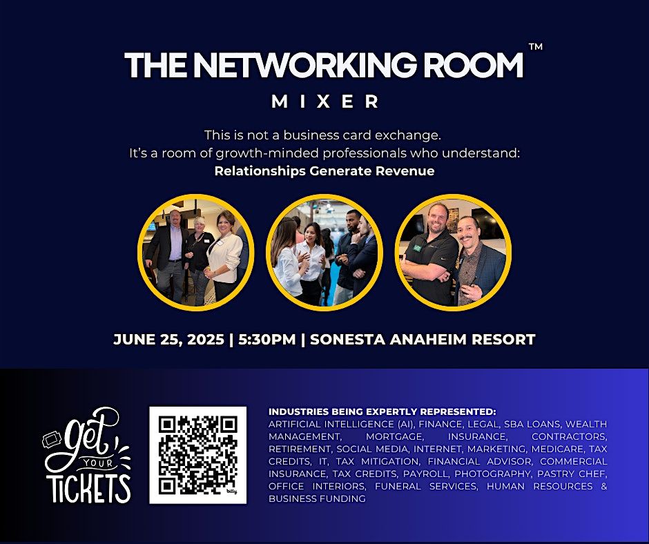 The Networking Room Mixer, 25 June | Event in Anaheim | AllEvents