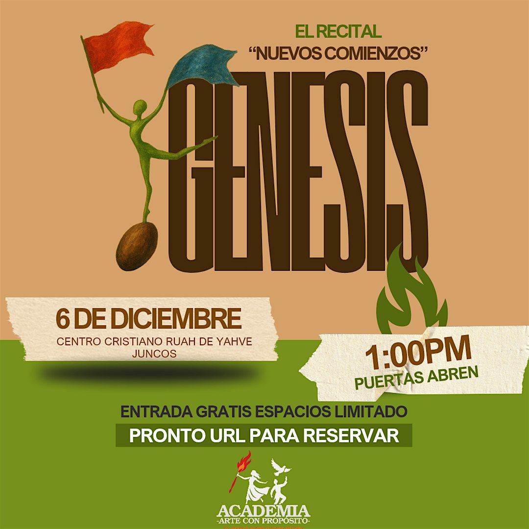 Génesis "Nuevos Comienzo" El Recital, 6 December | Event in Juncos | AllEvents