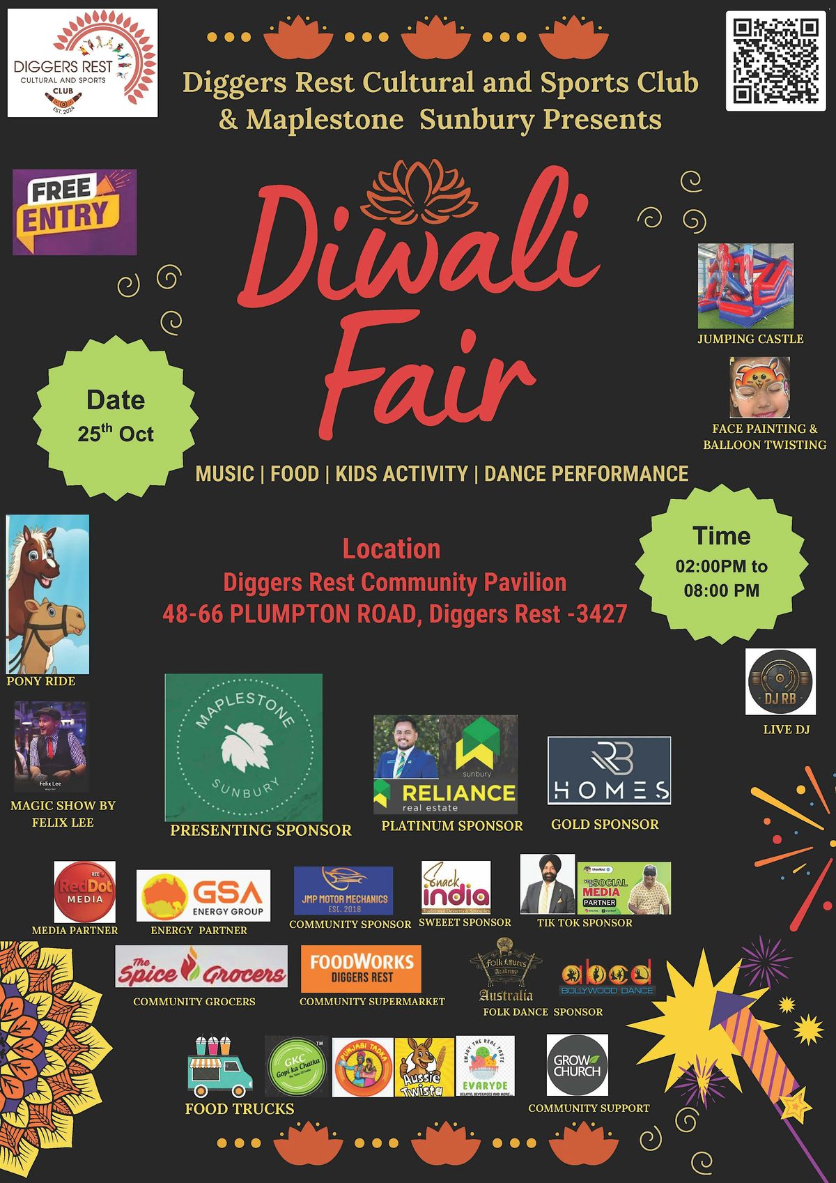 DIWALI FAIR 2025 - Diggers Rest (Melton and Hume), 25 October | Event in Diggers Rest | AllEvents