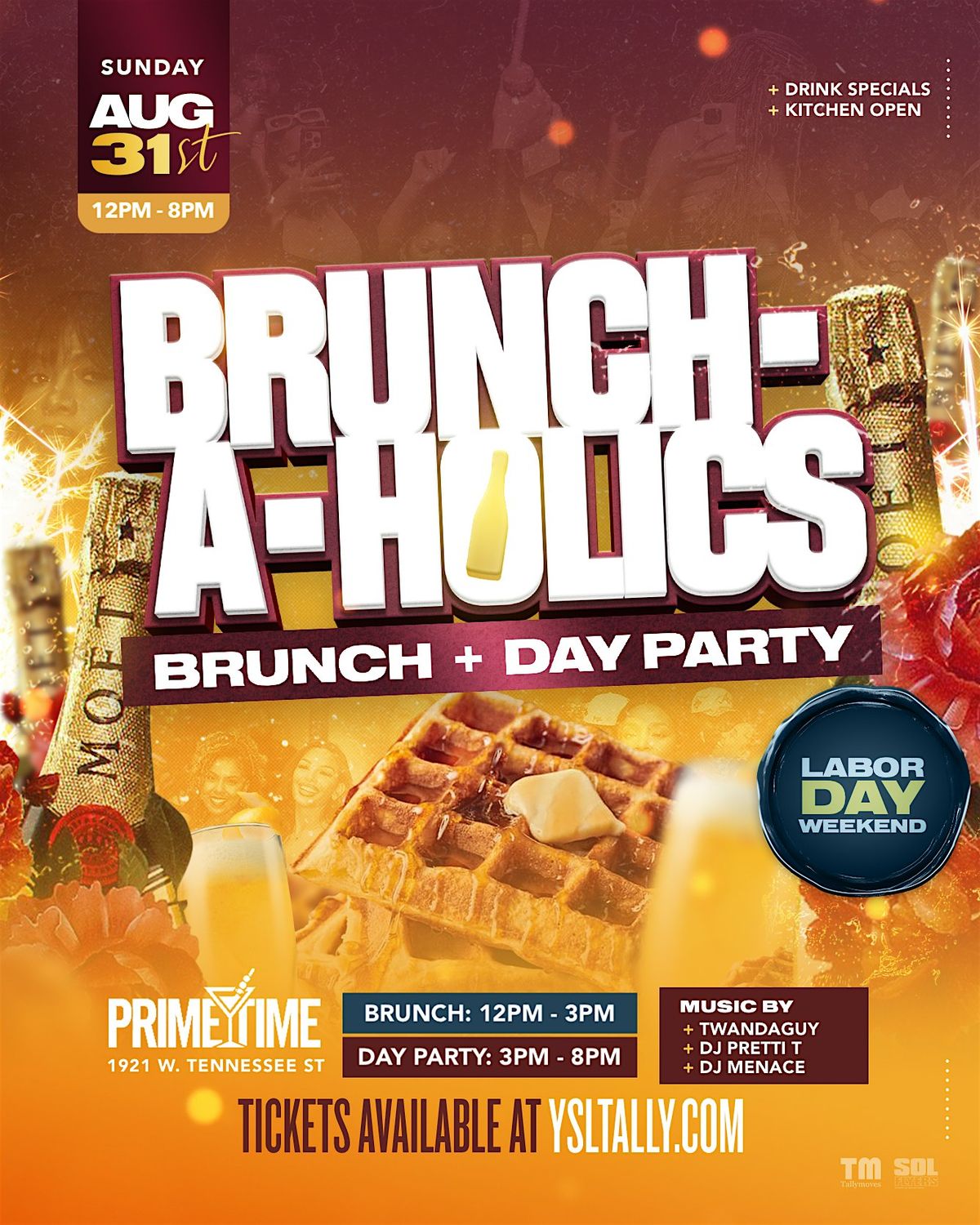 BRUNCH-A-HOLICS: BRUNCH + DAY PARTY, 31 August | Event in Tallahassee | AllEvents