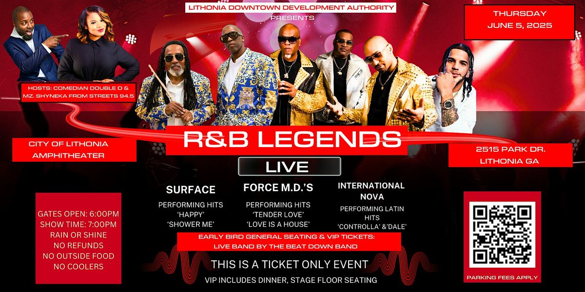 RnB Legends Live, 5 June | Event in Lithonia | AllEvents