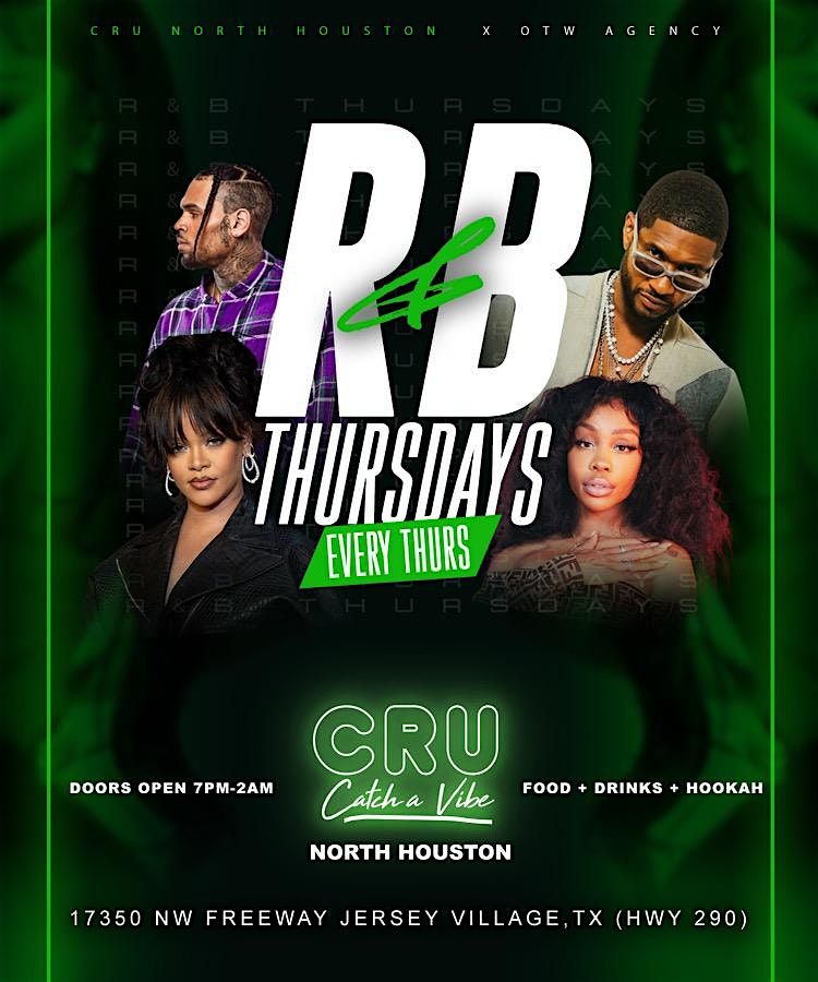 R&B Thursdays at CRU Lounge North Houston | Event in Jersey Village | AllEvents