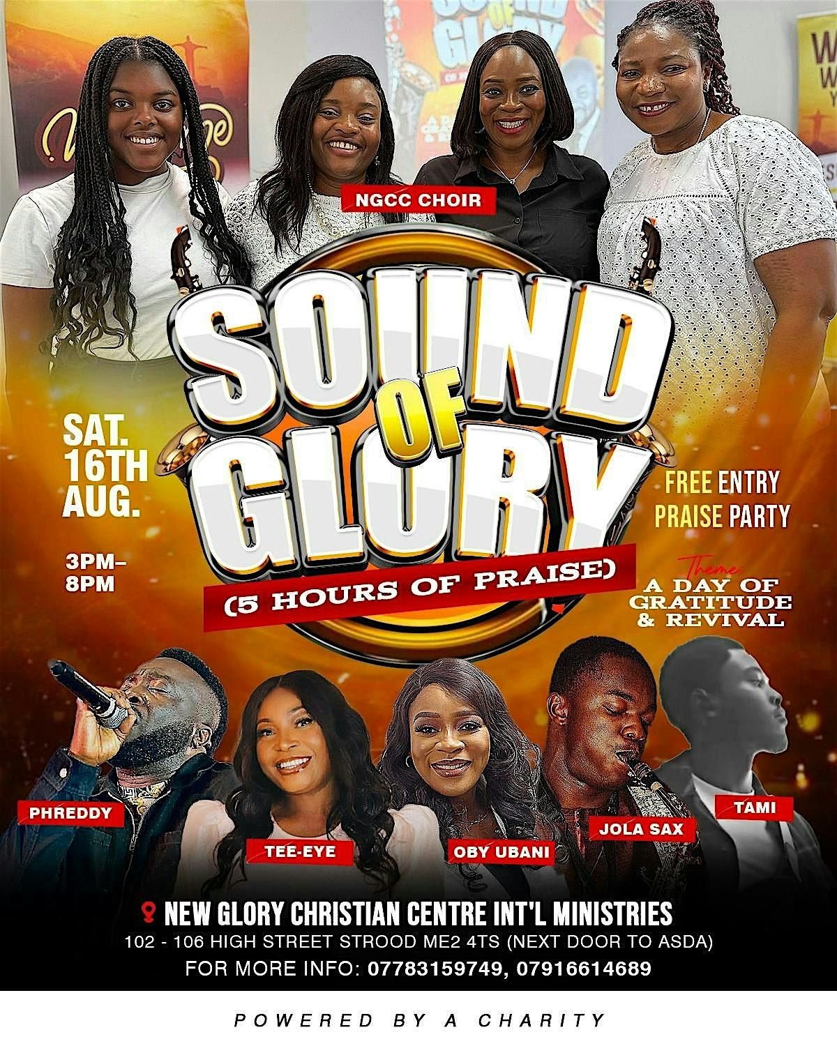 SOUND OF GLORY – 5 Hours of Praise!, 16 August | Event in Rochester | AllEvents