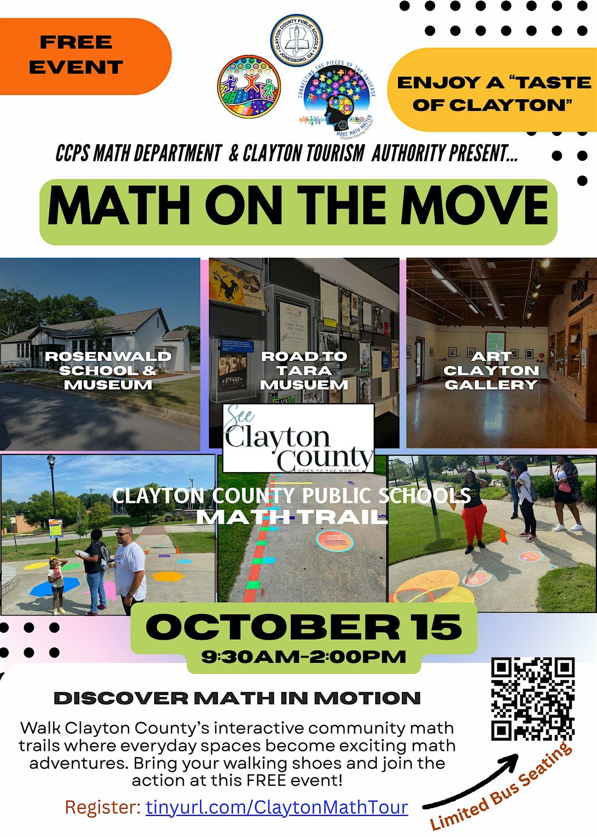 Math on the Move: FREE Tour & Lunch During FALL BREAK, 15 October | Event in Jonesboro | AllEvents