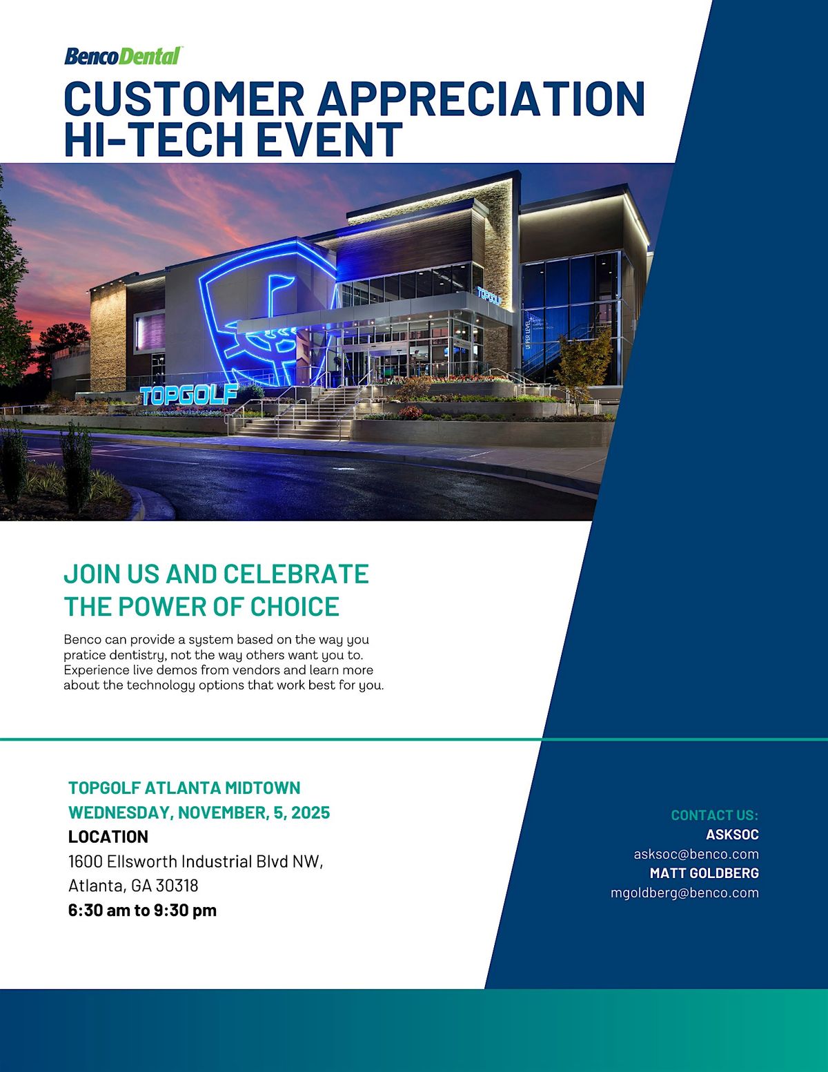 Benco Dental - Customer Appreciation Hi-Tech Event - November 5, 2025, 5 November | Event in Atlanta | AllEvents