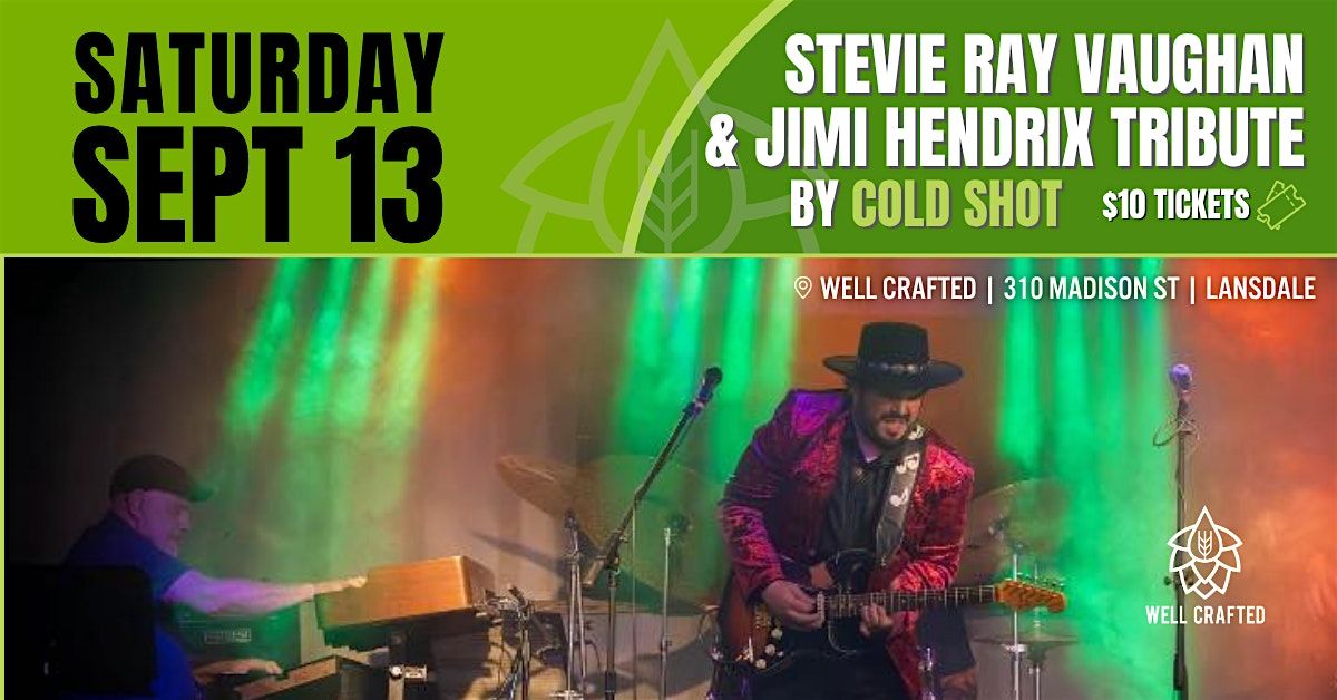 Stevie Ray Vaughan and Jimi Hendrix Tribute by Cold Shot, 13 September | Event in Lansdale | AllEvents