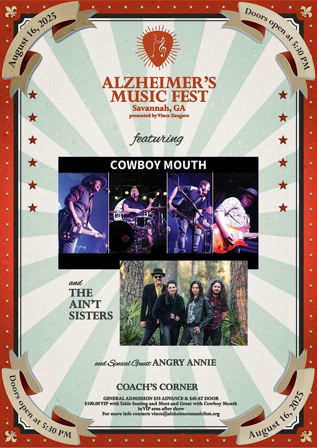 Cowboy Mouth @ Coachs Corner!, 16 August | Event in Savannah | AllEvents