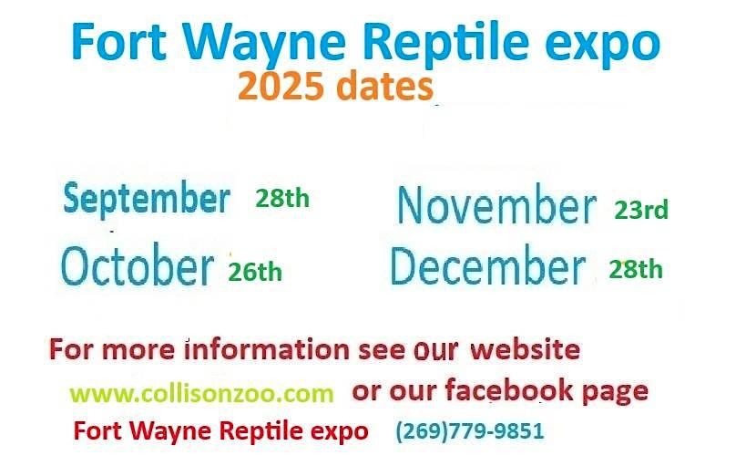 Fort Wayne Reptile Expo 9/28/25 (Fort Wayne), 28 October | Event in FORT WAYNE | AllEvents