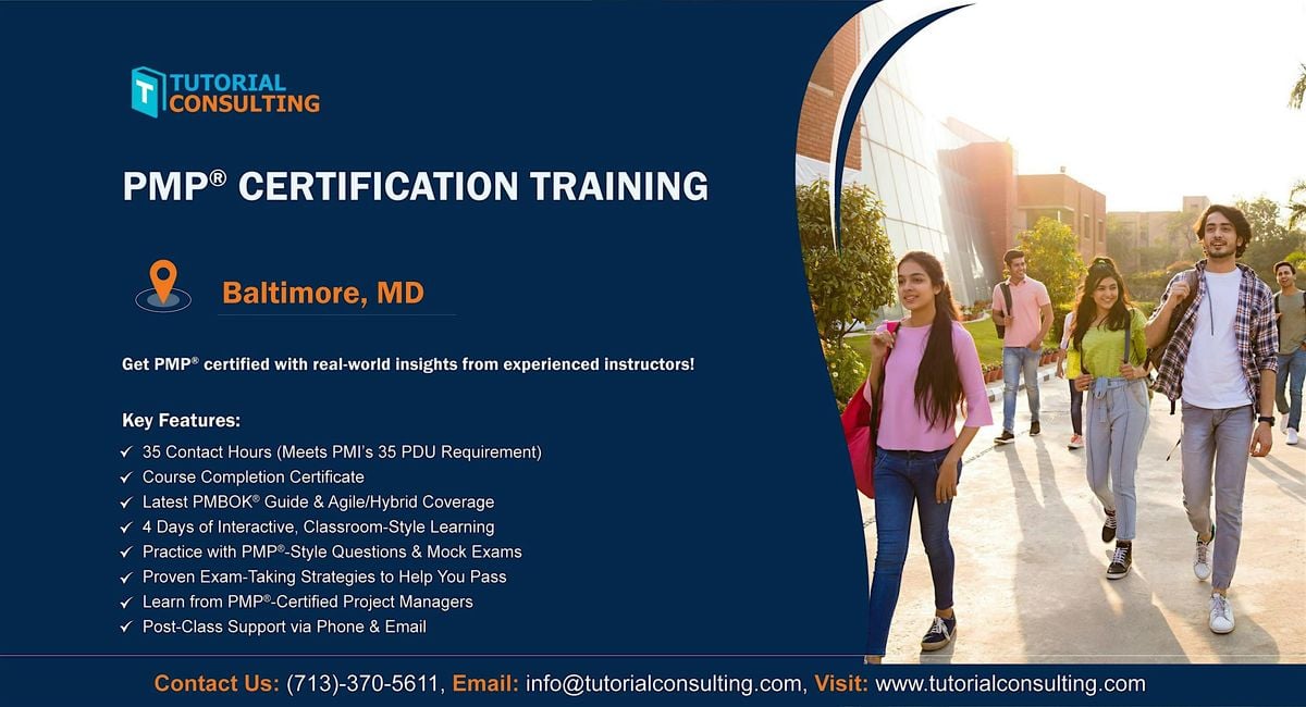 Get PMP® Certified – Join Our Classroom Bootcamp in Baltimore, MD, 23 August | Event in Baltimore | AllEvents