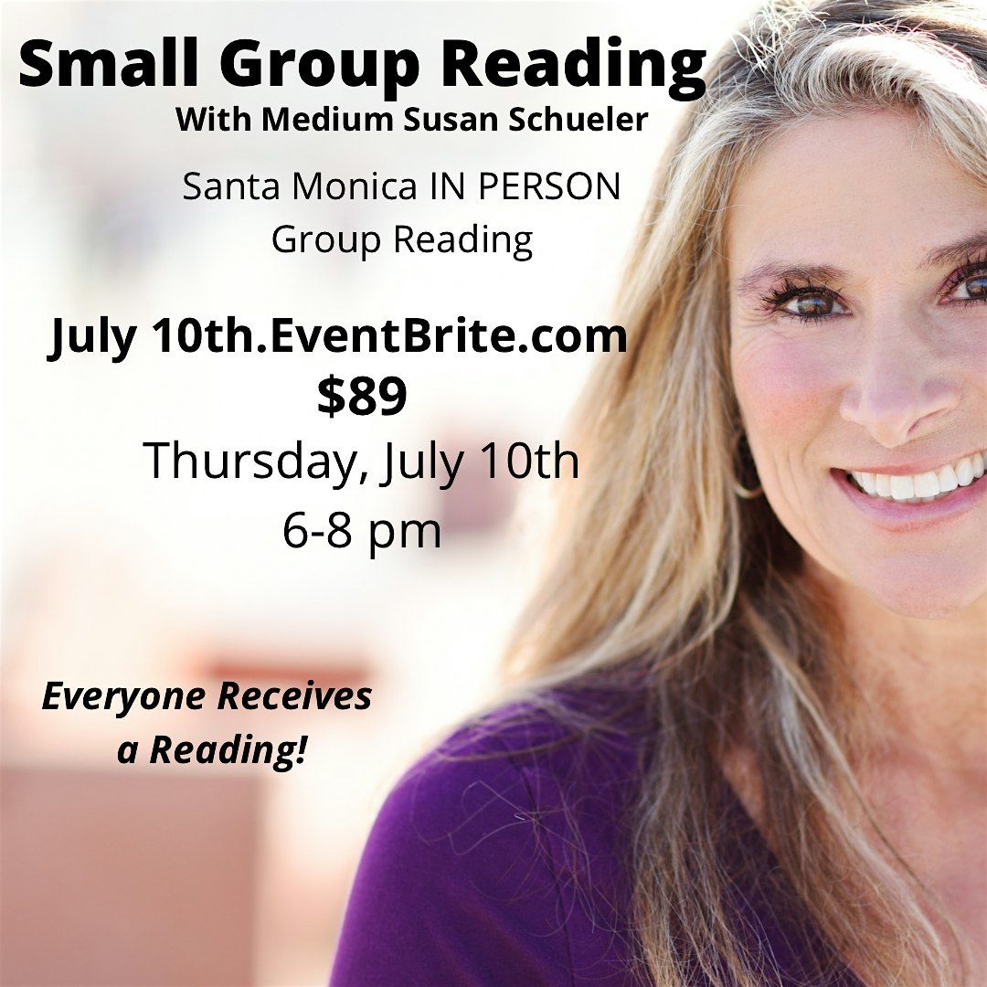 (July) Small  Group Reading with Susan Schueler in Santa Monica, 10 July | Event in Santa Monica | AllEvents