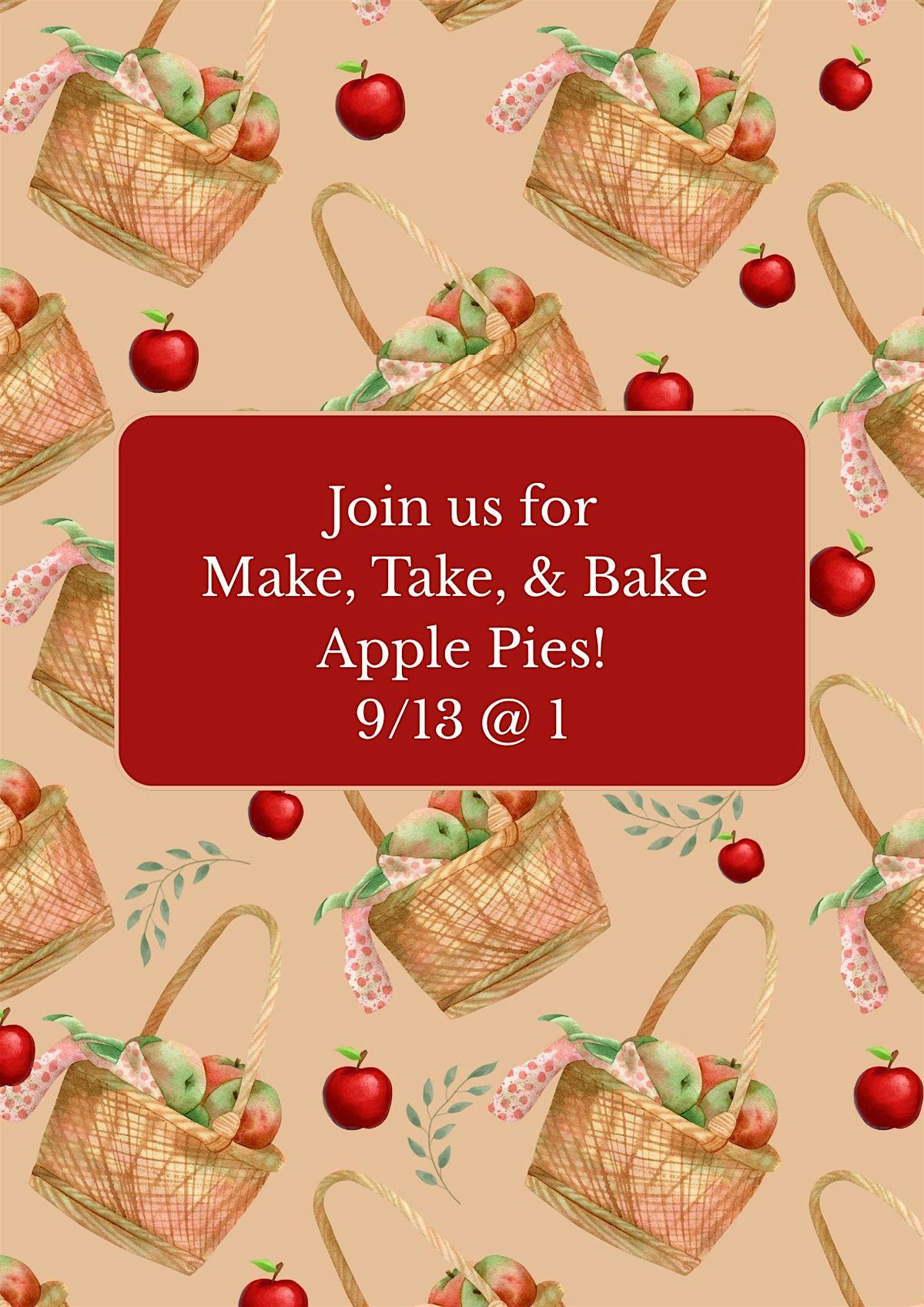 Kids- Make, Take, & Bake Apple Pies, 13 September | Event in Beckett Ridge | AllEvents