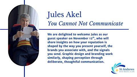 Networking and Guest Speaker - 'You Cannot Not Communicate', 12 November | Event in St Andrews | AllEvents