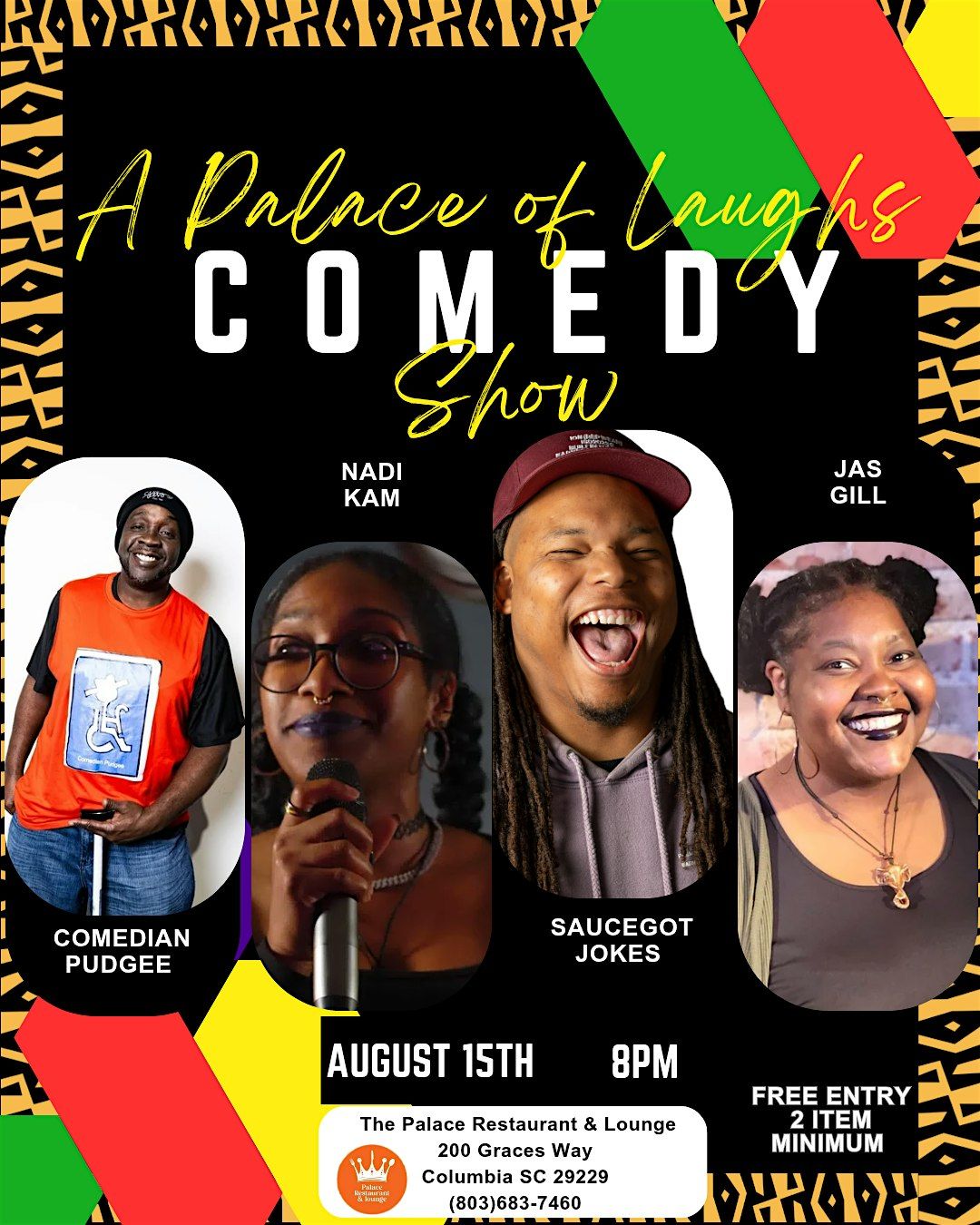 A Palace of Laughs Comedy Show, 15 August | Event in Columbia | AllEvents