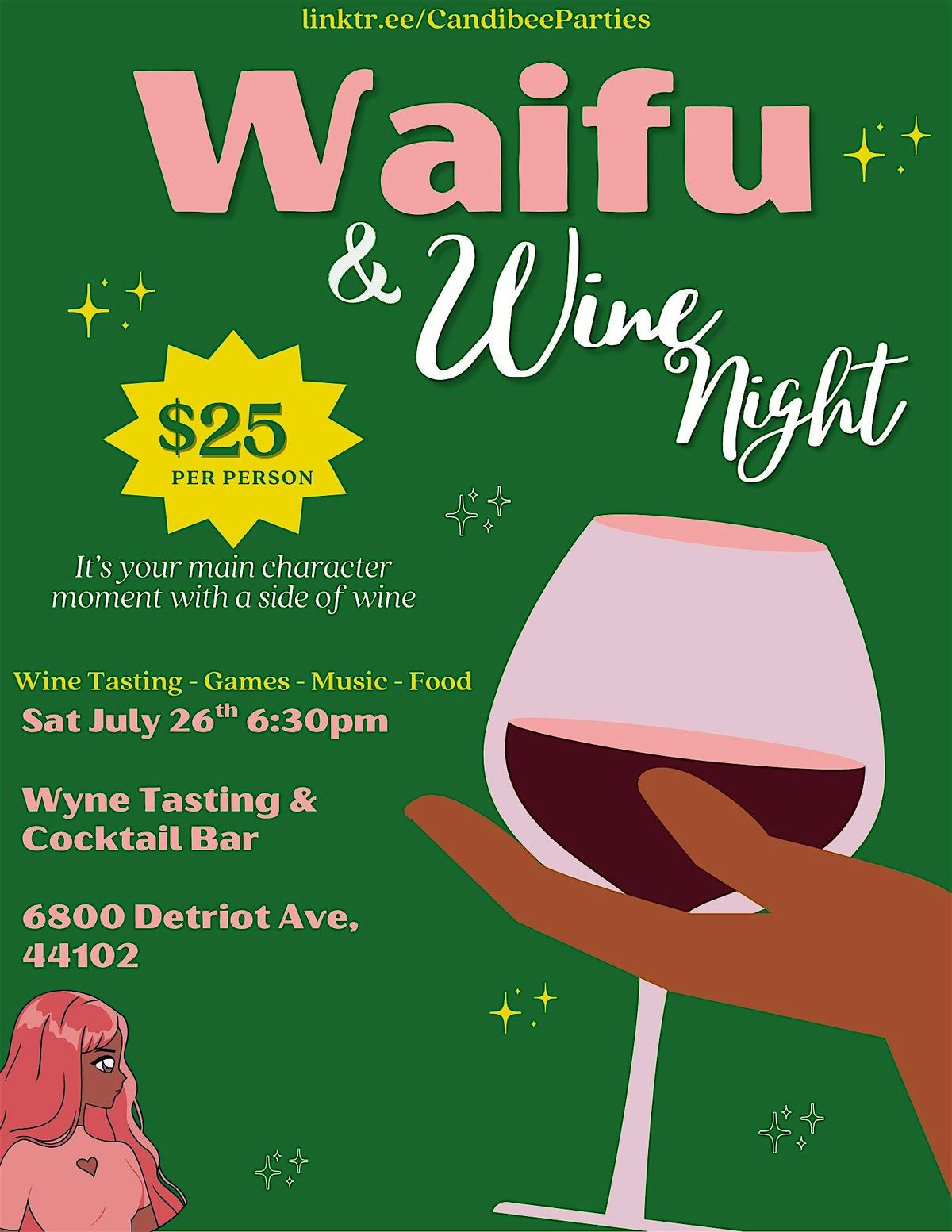 Waifu & Wine Cosplay Night @ Wyne Tasting & Cocktail Bar, 26 July | Event in Cleveland | AllEvents