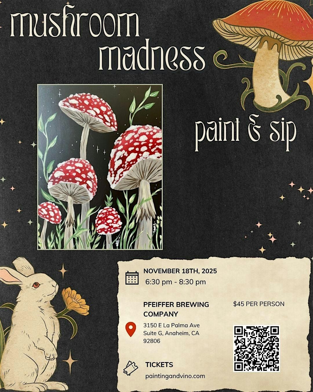 Mushroom Madness Paint and Sip in Anaheim!, 18 November | Event in Anaheim | AllEvents