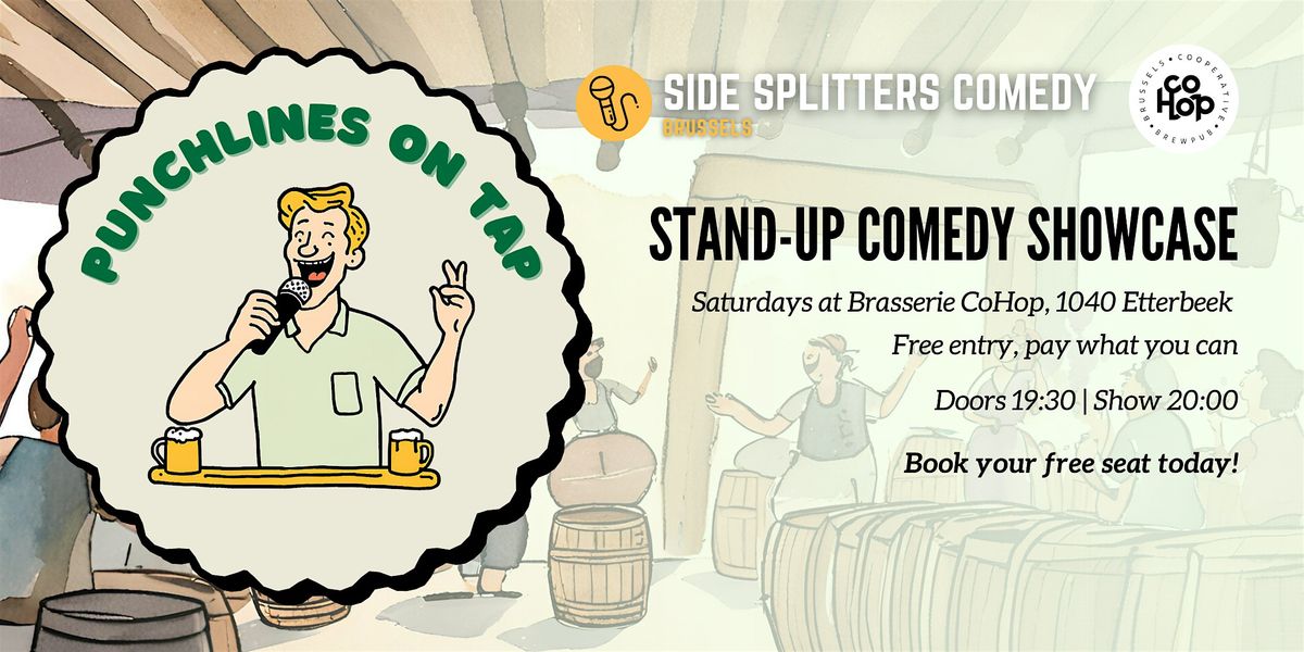 Punchlines on Tap (Stand-up comedy showcase), 13 September | Event in Etterbeek | AllEvents