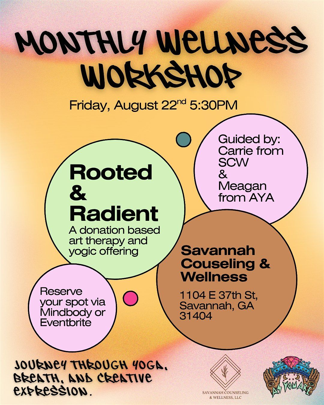 Rooted & Radiant: A Journey Through Yoga, Breath, and Creative Expression, 22 August | Event in Savannah