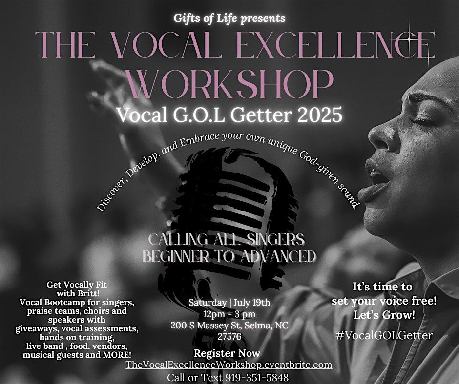 The Vocal Excellence Workshop, 19 July | Event in Selma | AllEvents