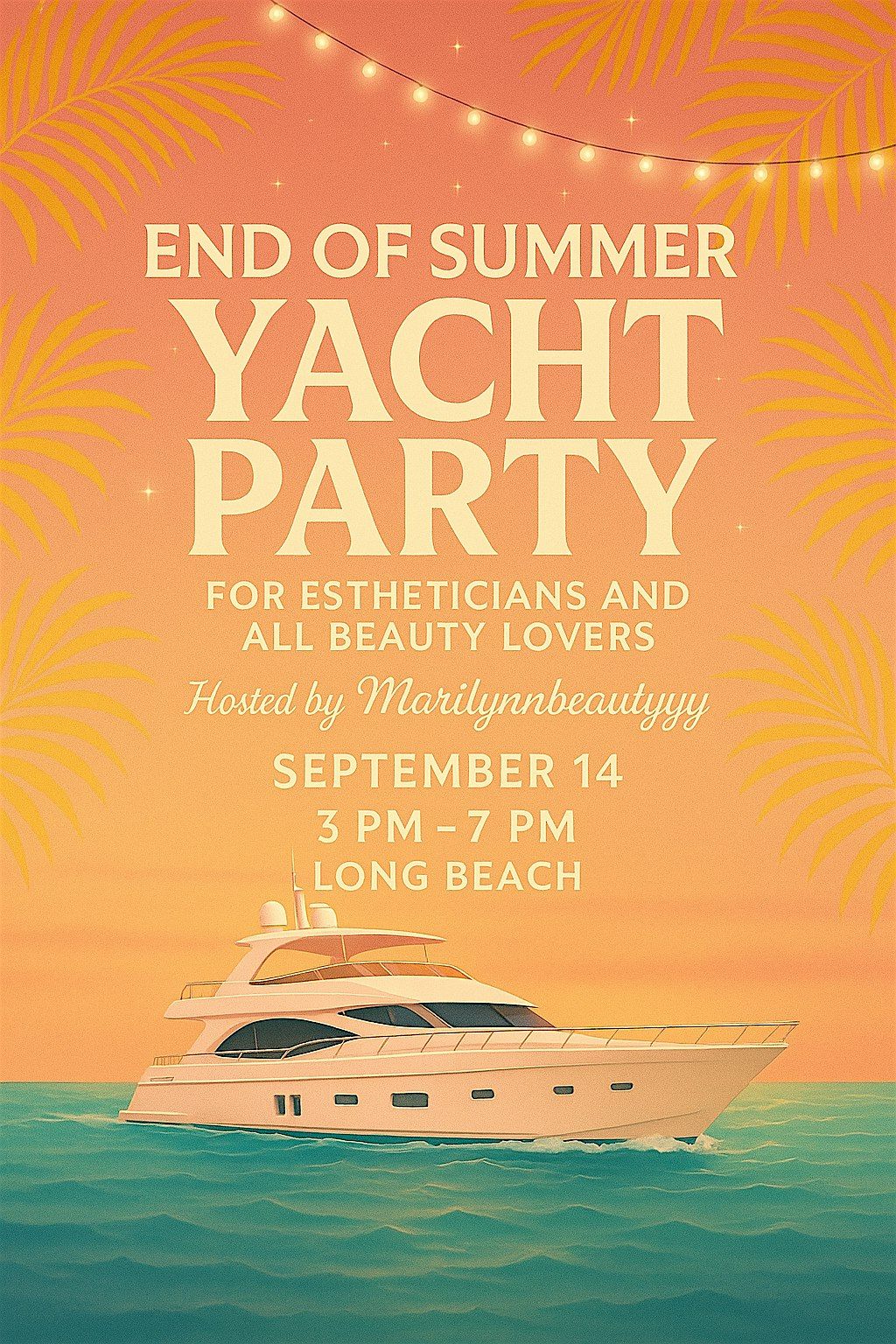 Esthie Yatch Party, 14 September | Event in Long Beach | AllEvents