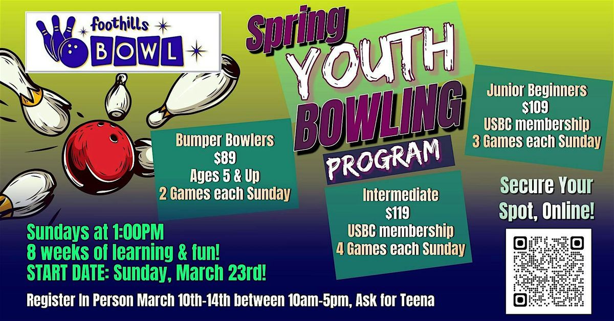 Join the Fun at Foothills Bowl's Spring Youth Bowling Program! | Event in Auburn | AllEvents