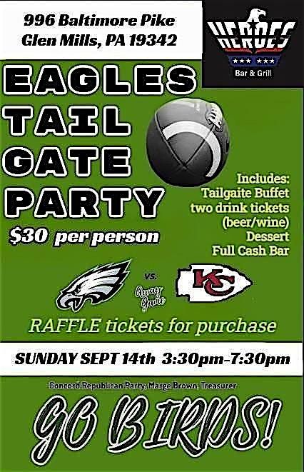 Eagles tailgate Party Hosted by Republicans for Concord!, 14 September | Event in Glen Mills | AllEvents