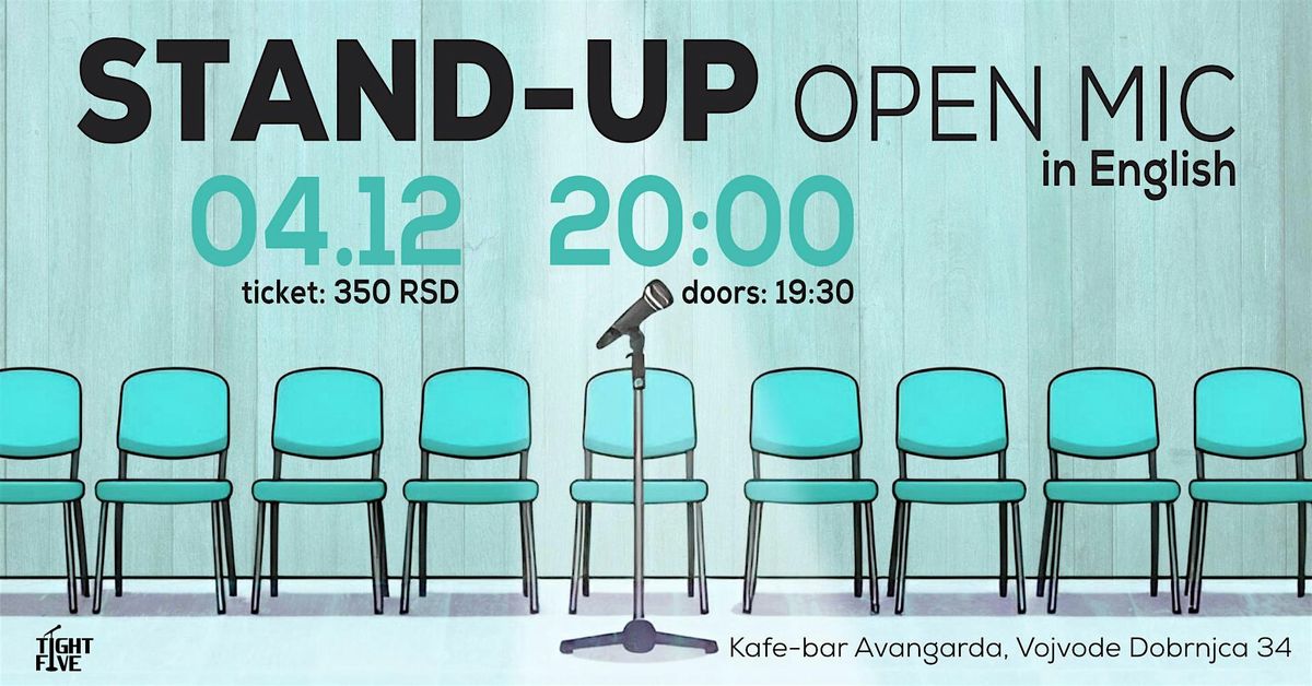 Stand-up open mic, 4 December | Event in Beograd | AllEvents