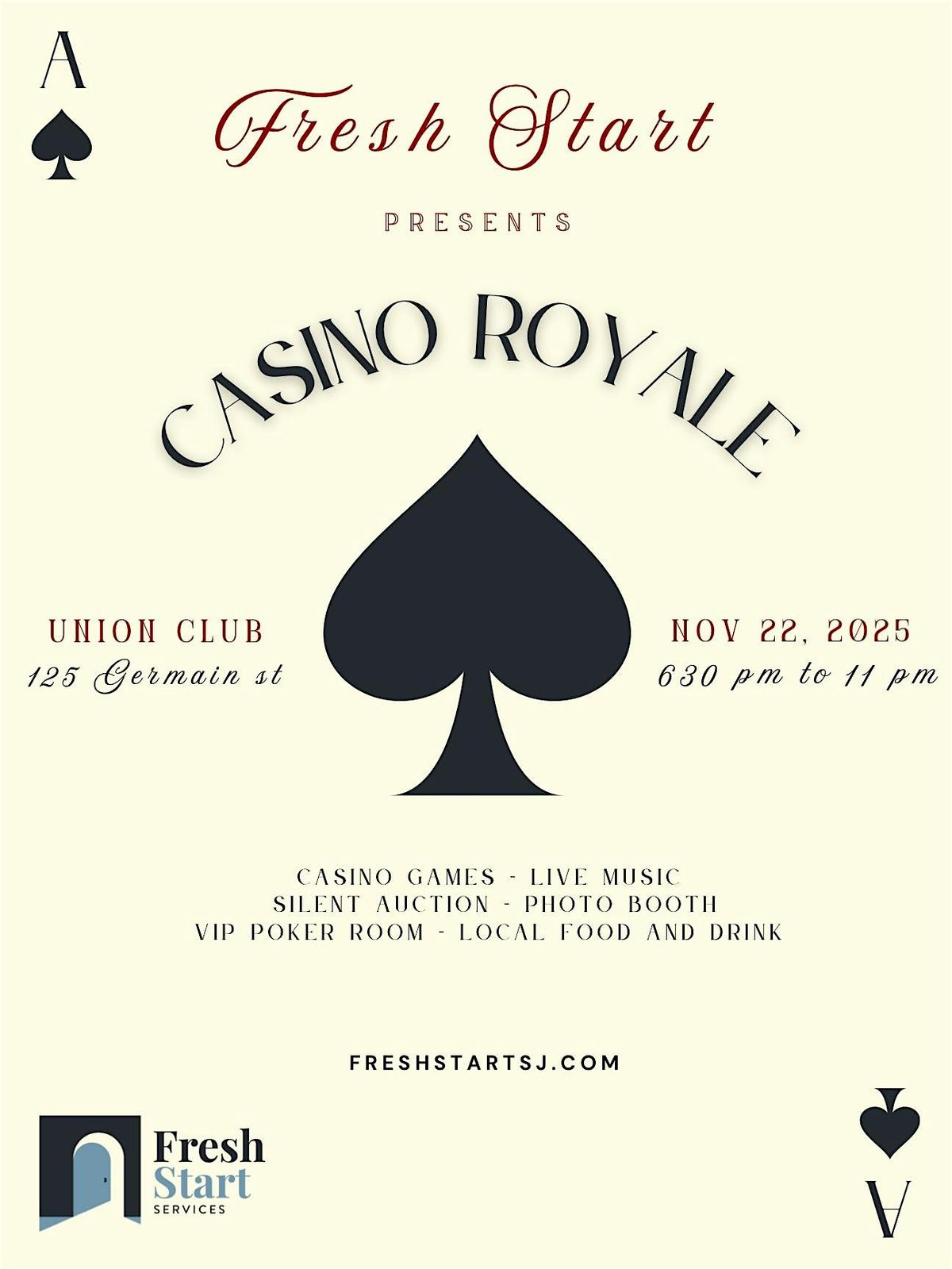 Fresh Starts Casino Royale, Union Club, Saint John, 22 November 2025 ...