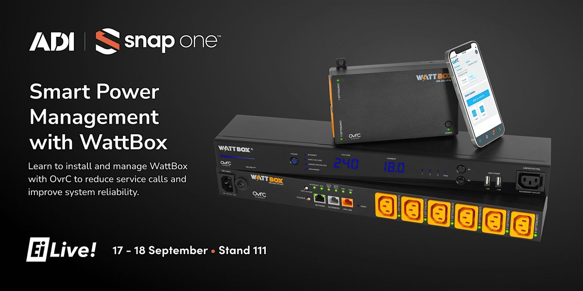 Smart Power Managment with Wattbox - EI Live, 18 September | Event in Farnborough | AllEvents