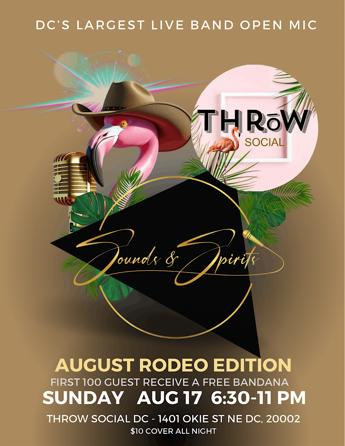Sounds & Spirits August  2025 - Live Band Open Mic, 17 August | Event in Washington | AllEvents