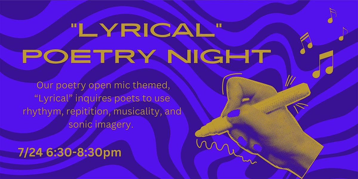 Lyrical: Poetry Night & Open Mic, 24 July | Event in Denver | AllEvents