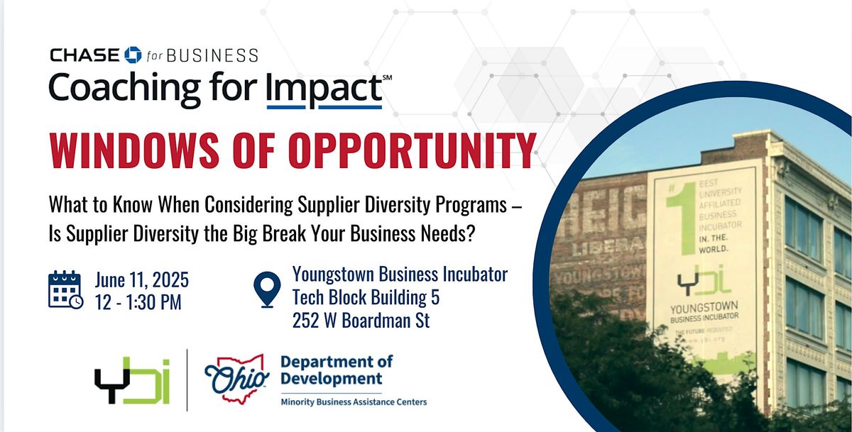 Windows of Opportunity With Chase For Business | Event in Youngstown | AllEvents