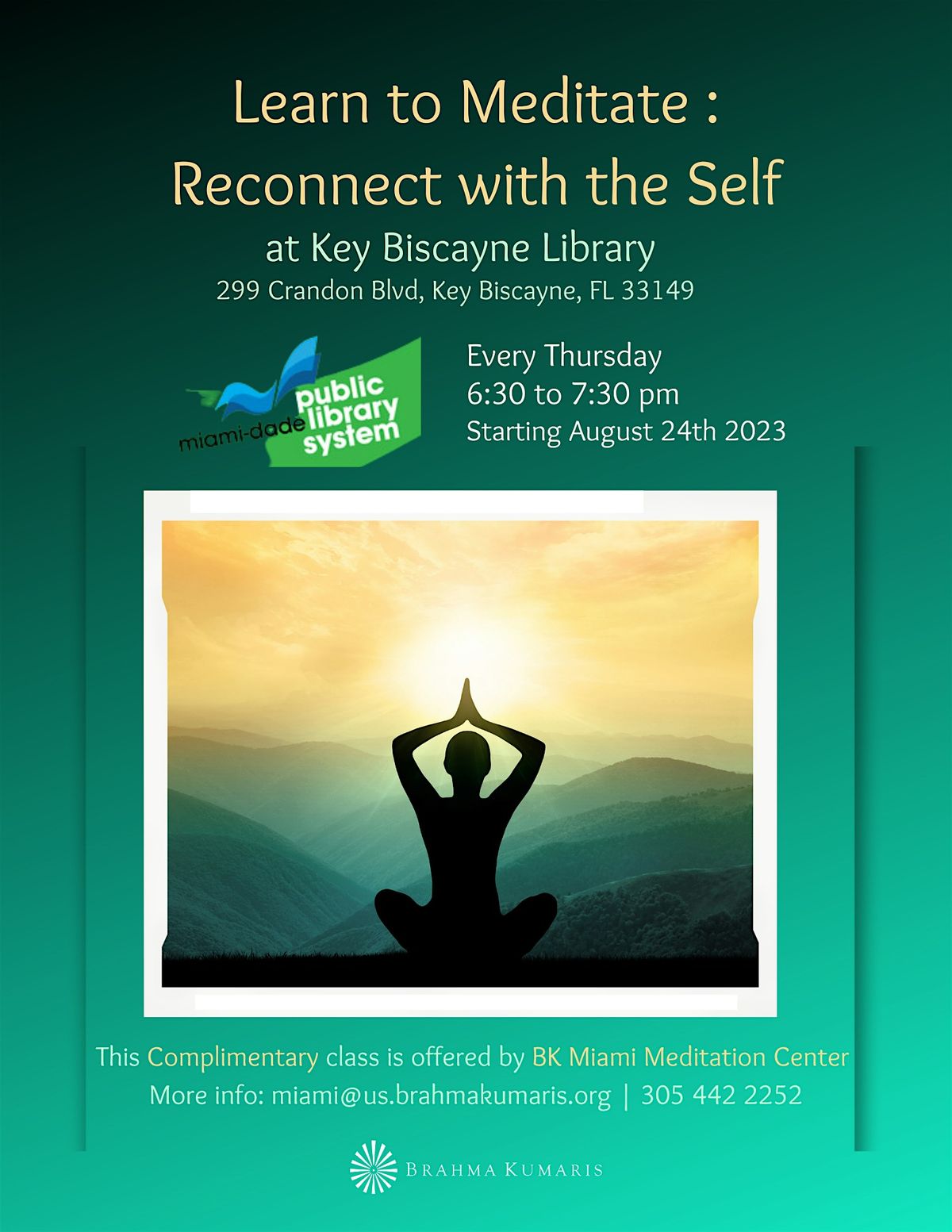(Thursdays) Learn to Meditate at Key Biscayne Library | Event in Key Biscayne | AllEvents