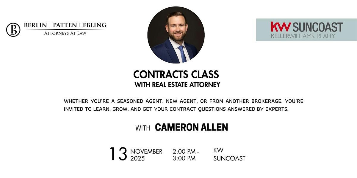 Contracts Class with Cameron Allen, 13 November | Event in Bradenton | AllEvents